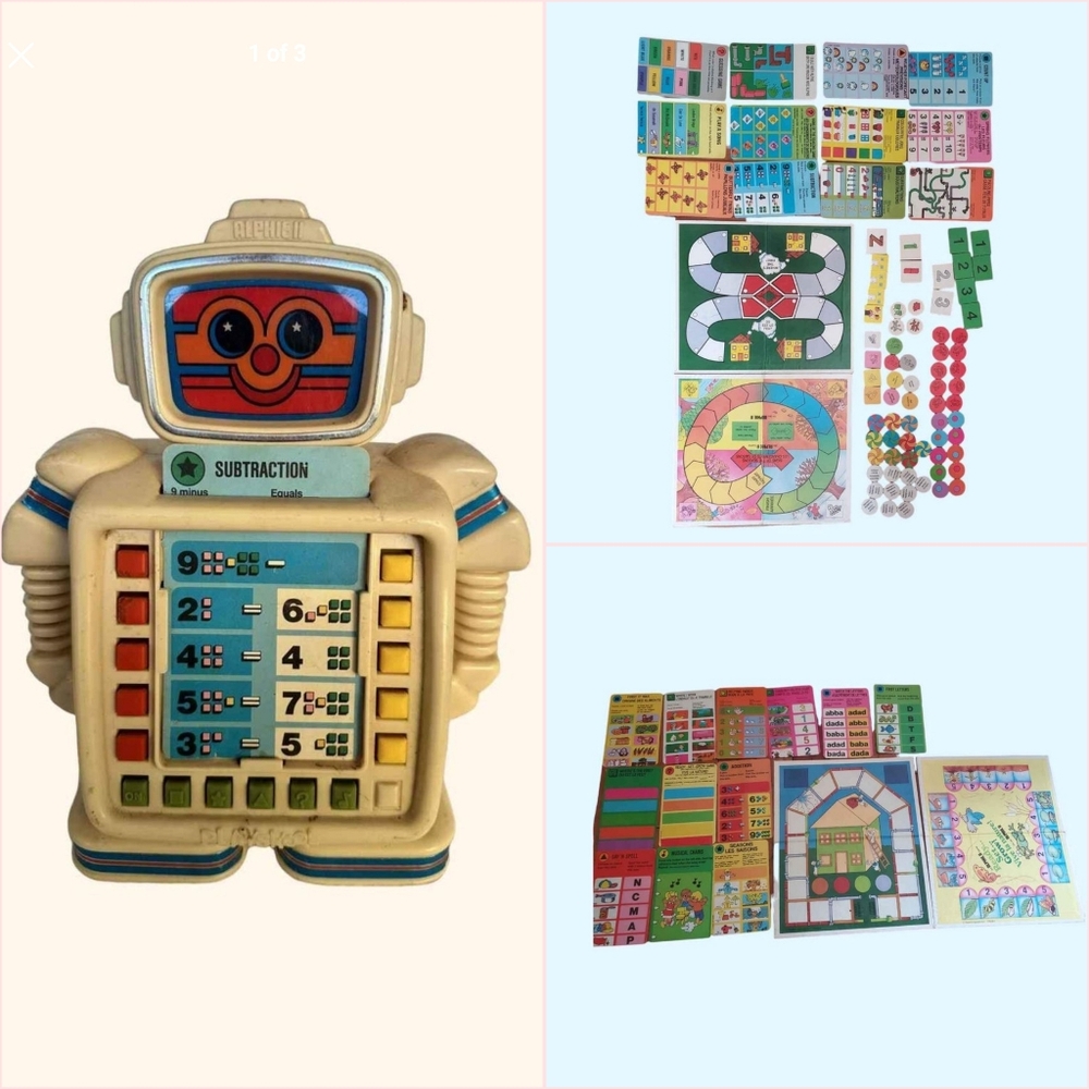 Vintage alphie 2 robot toy and accessories